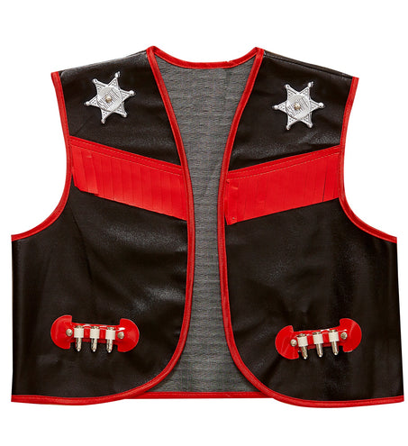 e-carnavalskleding-SYK Cowboy vest zwart kinderen
