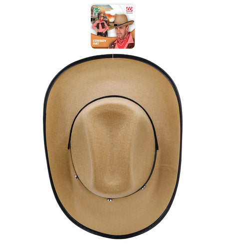 e-carnavalskleding-SYK Cowboyhoed beige met studs