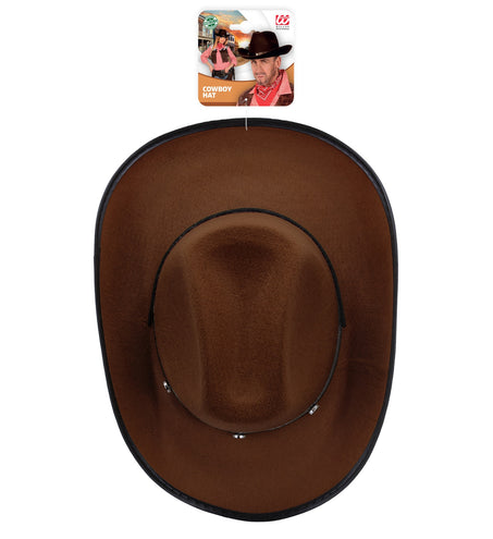 e-carnavalskleding-SYK Cowboyhoed bruin met studs