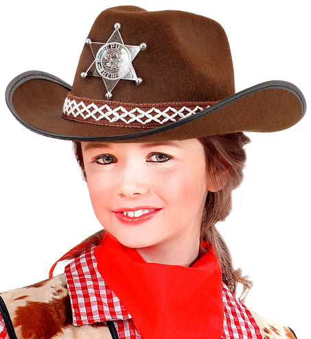 e-carnavalskleding-SYK Cowboyhoed bruin sheriff kind