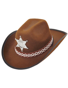 e-carnavalskleding-SYK Cowboyhoed bruin sheriff kind
