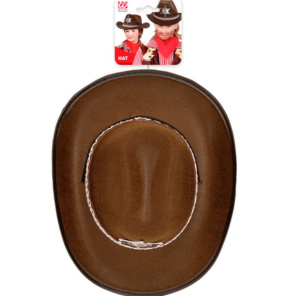 e-carnavalskleding-SYK Cowboyhoed bruin sheriff kind