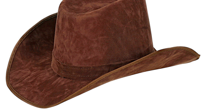 e-carnavalskleding-SYK Cowboyhoed bruin suede