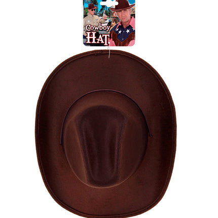 e-carnavalskleding-SYK cowboyhoed bruin wol