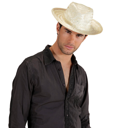 e-carnavalskleding-SYK Cowboyhoed Stro Wit