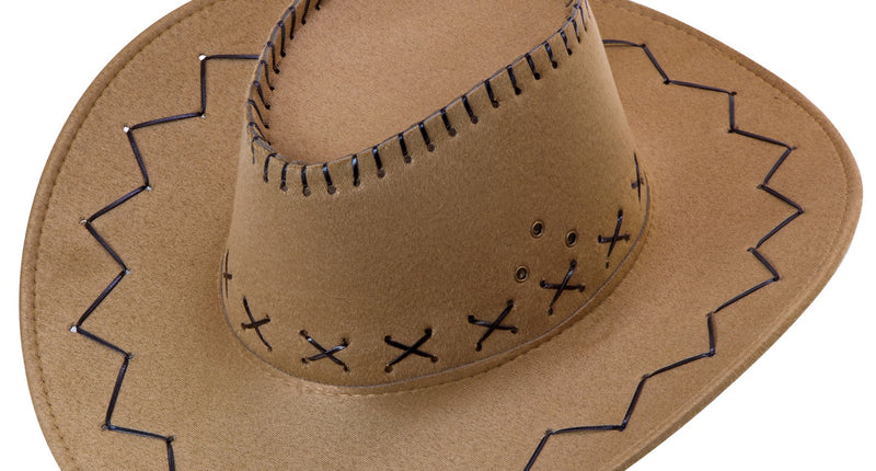 e-carnavalskleding-SYK Cowboyhoed Suede Bruin