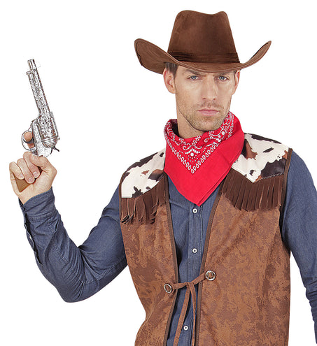 e-carnavalskleding-SYK Cowboyhoed suede bruin Texaans