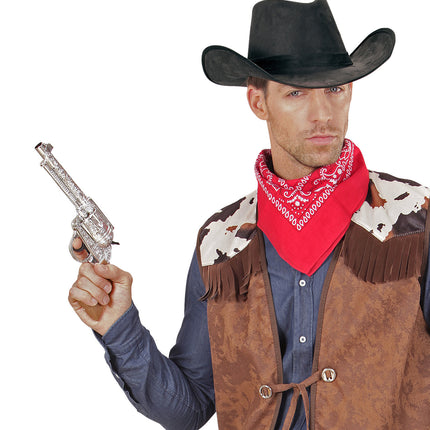 e-carnavalskleding-SYK Cowboyhoed suede zwart Texaans