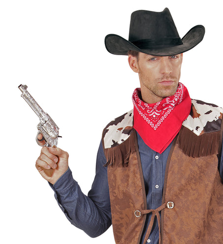 e-carnavalskleding-SYK Cowboyhoed suede zwart Texaans