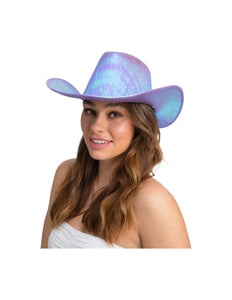 e-carnavalskleding-SYK Cowboyhoed texaans - Lavendel glanzend