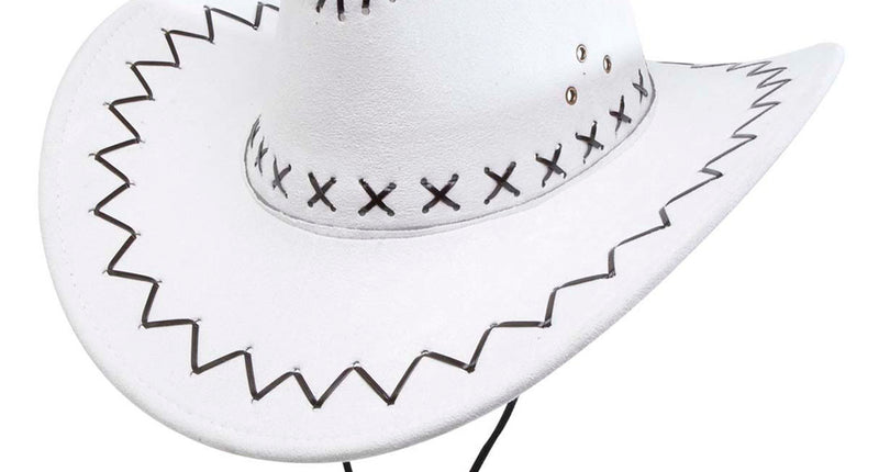 e-carnavalskleding-SYK cowboyhoed wit met decoratie