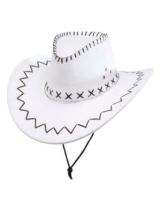 e-carnavalskleding-SYK cowboyhoed wit met decoratie