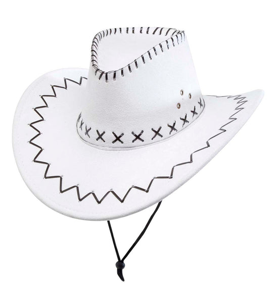 e-carnavalskleding-SYK cowboyhoed wit met decoratie