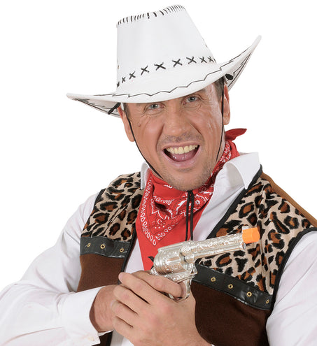e-carnavalskleding-SYK cowboyhoed wit met decoratie