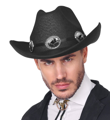 e-carnavalskleding-SYK Cowboyhoed zwart Dallas