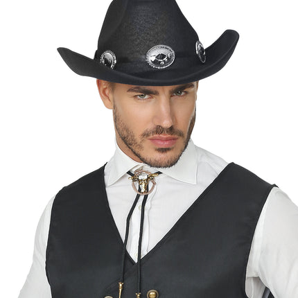 e-carnavalskleding-SYK Cowboyhoed zwart Dallas