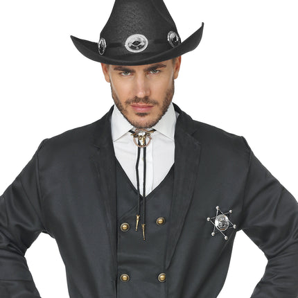 e-carnavalskleding-SYK Cowboyhoed zwart Dallas