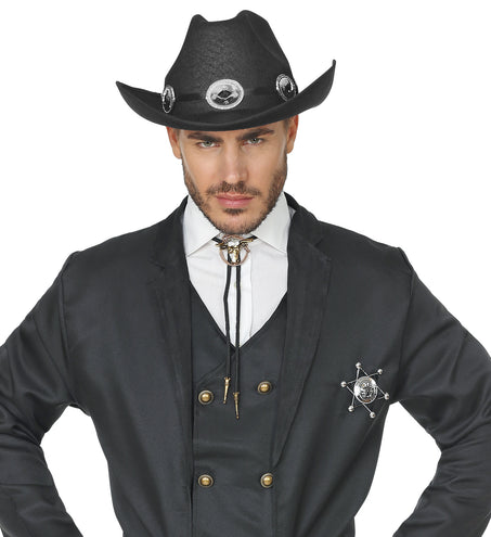 e-carnavalskleding-SYK Cowboyhoed zwart Dallas