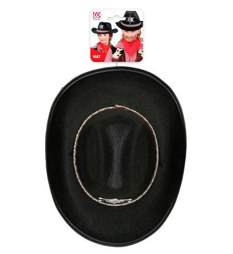e-carnavalskleding-SYK Cowboyhoed zwart sheriff kind