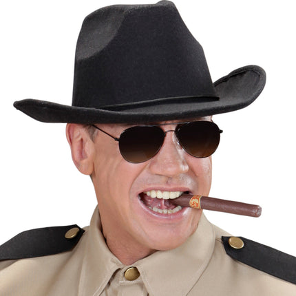 e-carnavalskleding-SYK cowboyhoed zwart wol