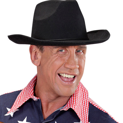 e-carnavalskleding-SYK cowboyhoed zwart wol