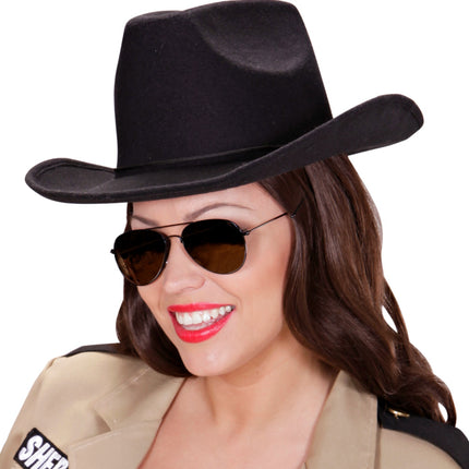 e-carnavalskleding-SYK cowboyhoed zwart wol