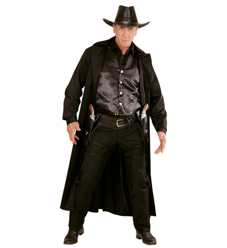 e-carnavalskleding-SYK Cowboyholster dubbel met riem zwart