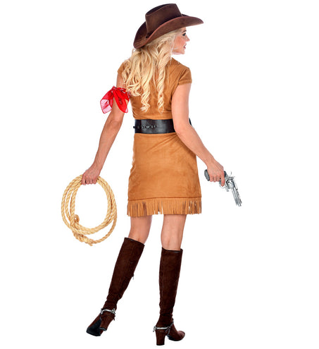 e-carnavalskleding-SYK Cowgirl kostuum bruin