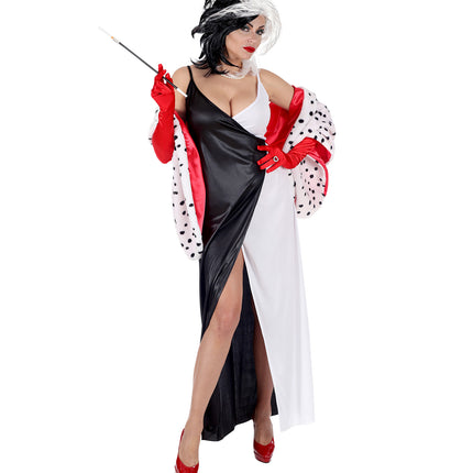 e-carnavalskleding-SYK Cruella kostuum voor dames