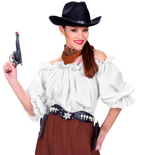 e-carnavalskleding-SYK Dames piraten blouse wit