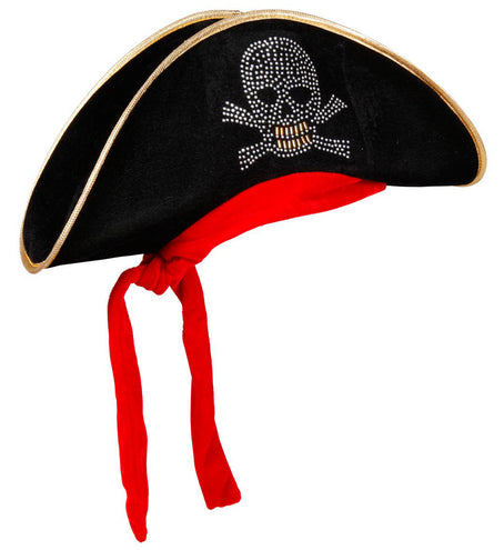 e-carnavalskleding-SYK Dames piratenhoed met bespijkerde schedel en bandana