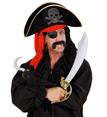 e-carnavalskleding-SYK Dames piratenhoed met bespijkerde schedel en bandana
