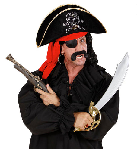 e-carnavalskleding-SYK Dames piratenhoed met bespijkerde schedel en bandana