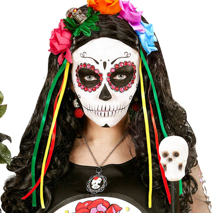 e-carnavalskleding-SYK Day of the dead diadeem met roosjes