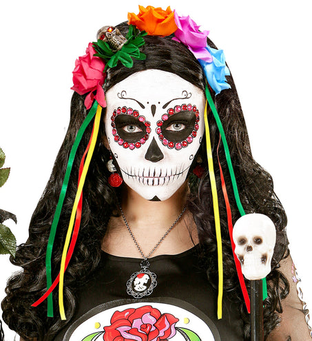 e-carnavalskleding-SYK Day of the dead diadeem met roosjes