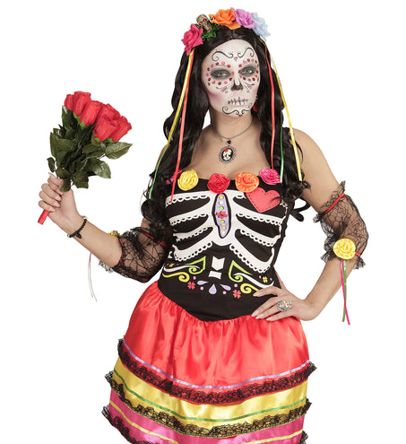 e-carnavalskleding-SYK Day of the dead diadeem met roosjes