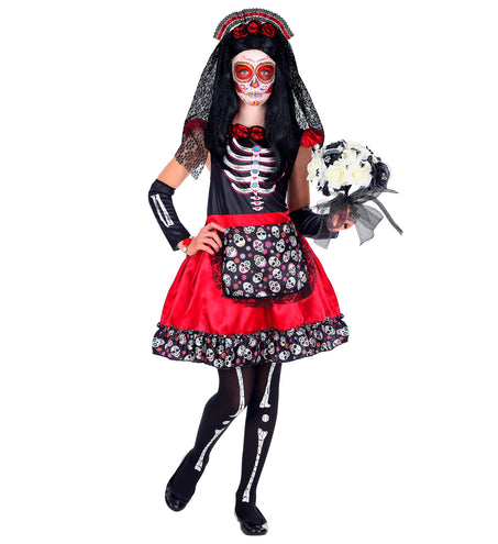 e-carnavalskleding-SYK Day of the dead jurkje Demi  meisje