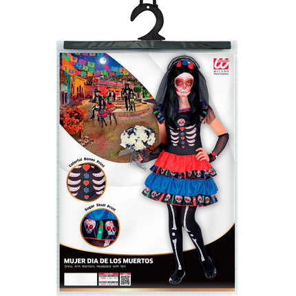 e-carnavalskleding-SYK Day of the dead jurkje Yara meisje