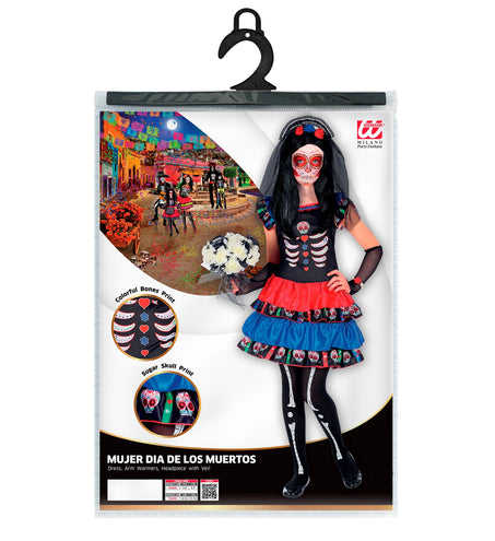 e-carnavalskleding-SYK Day of the dead jurkje Yara meisje