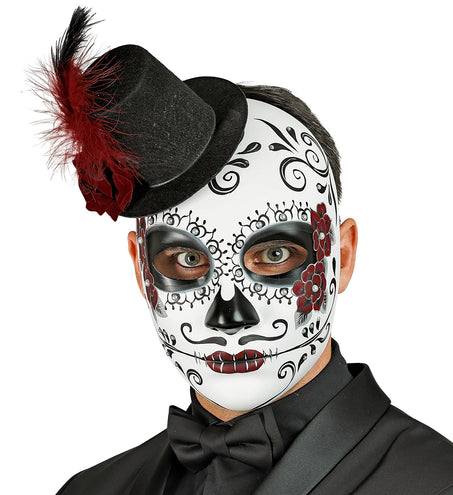 e-carnavalskleding-SYK Day of the Dead masker met hoed