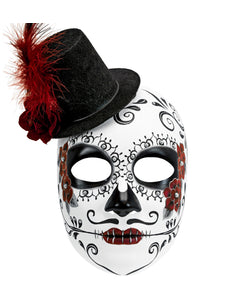 e-carnavalskleding-SYK Day of the Dead masker met hoed