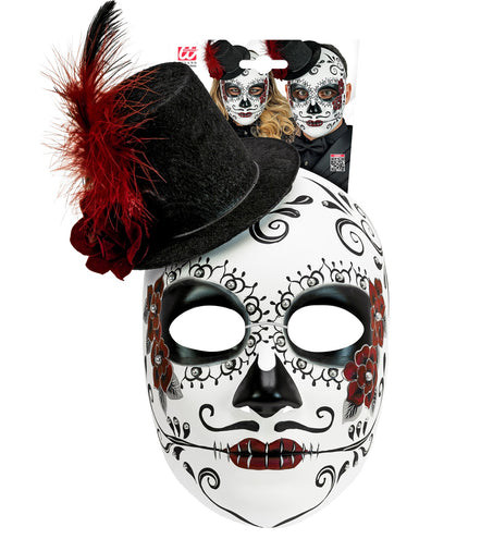 e-carnavalskleding-SYK Day of the Dead masker met hoed