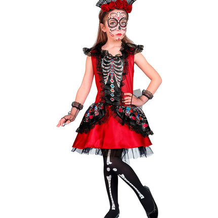 e-carnavalskleding-SYK Day of the Death jurkje Bella kind