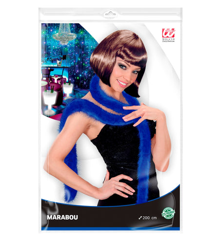 e-carnavalskleding-SYK decoratieve boa blauw