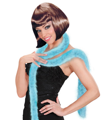 e-carnavalskleding-SYK decoratieve boa blauw