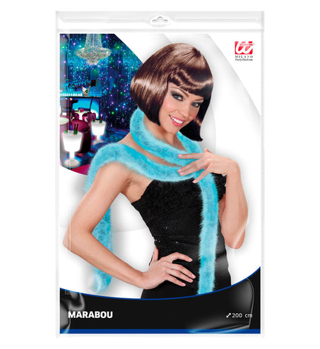 e-carnavalskleding-SYK decoratieve boa blauw