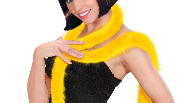 e-carnavalskleding-SYK decoratieve boa geel