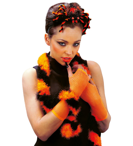 e-carnavalskleding-SYK decoratieve boa oranje