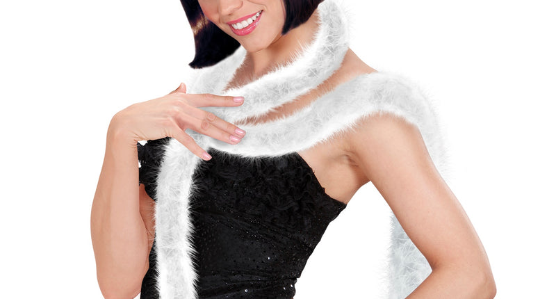 e-carnavalskleding-SYK decoratieve boa wit