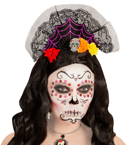 e-carnavalskleding-SYK Diadeem day of the dead